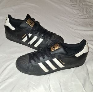 Adidas Superstar Black & White Shell Toe Shoes Sneakers